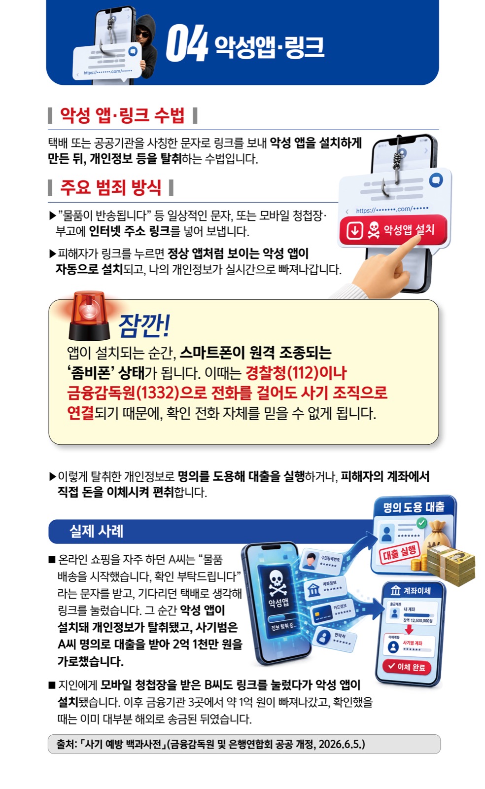 악성 앱·링크 상세 안내